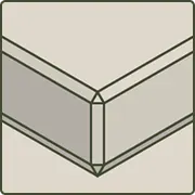 Taula de tall amb voreres bisellades a 45 graus