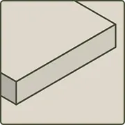 Taula de tall amb laterals rectes